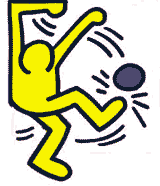 Disegno Keith Haring di un calciatore