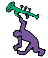 Disegno stile Keith Haring Trombettista
